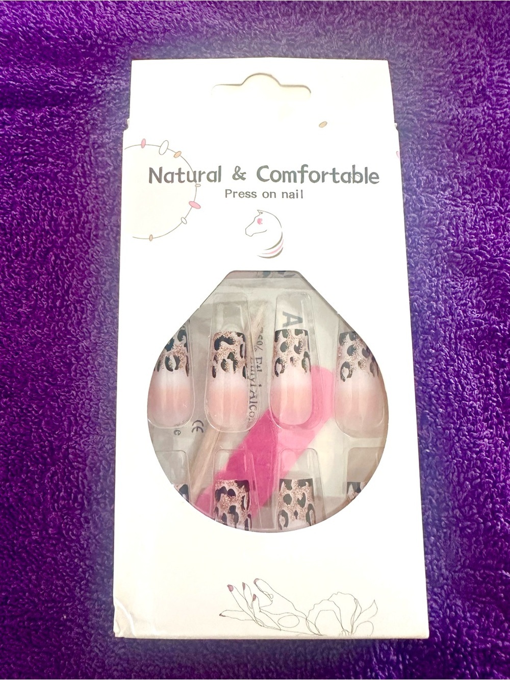 Leopard Print Pink Press-On Nails